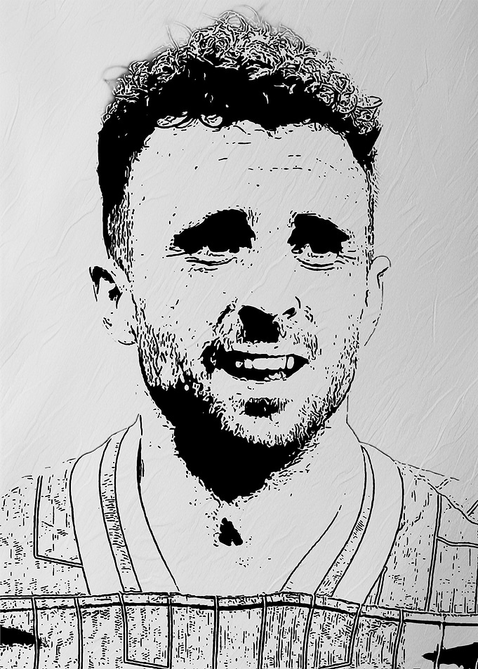 Diogo Jota Stylized Portrait