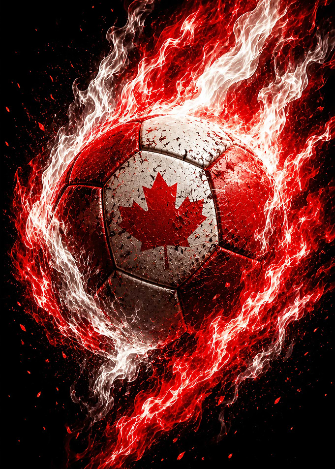 Canadian Soccer Ball on Fire