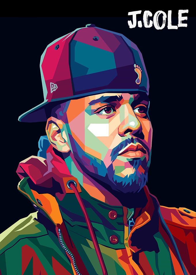 J. Cole Pop Art Portrait