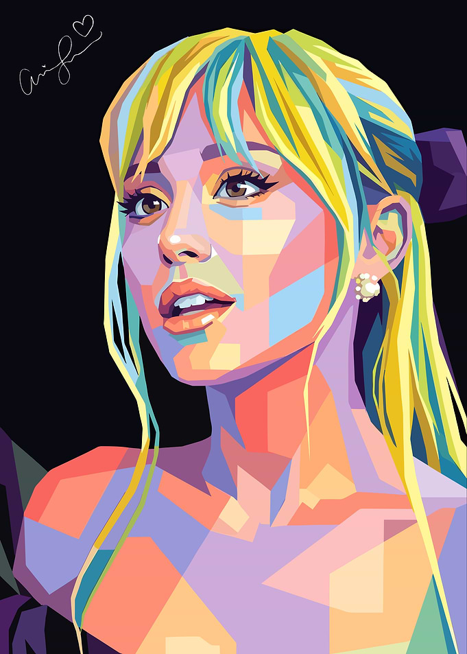 Ariana Grande Pop Art Portrait