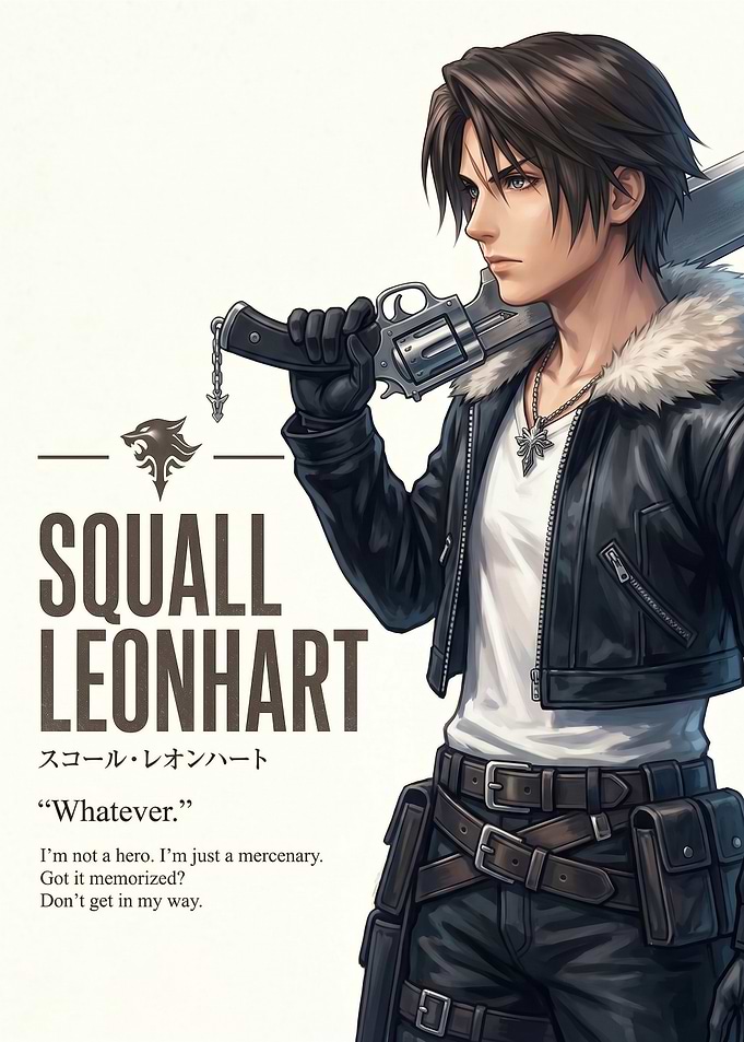 Squall Leonhart from Final Fantasy VIII