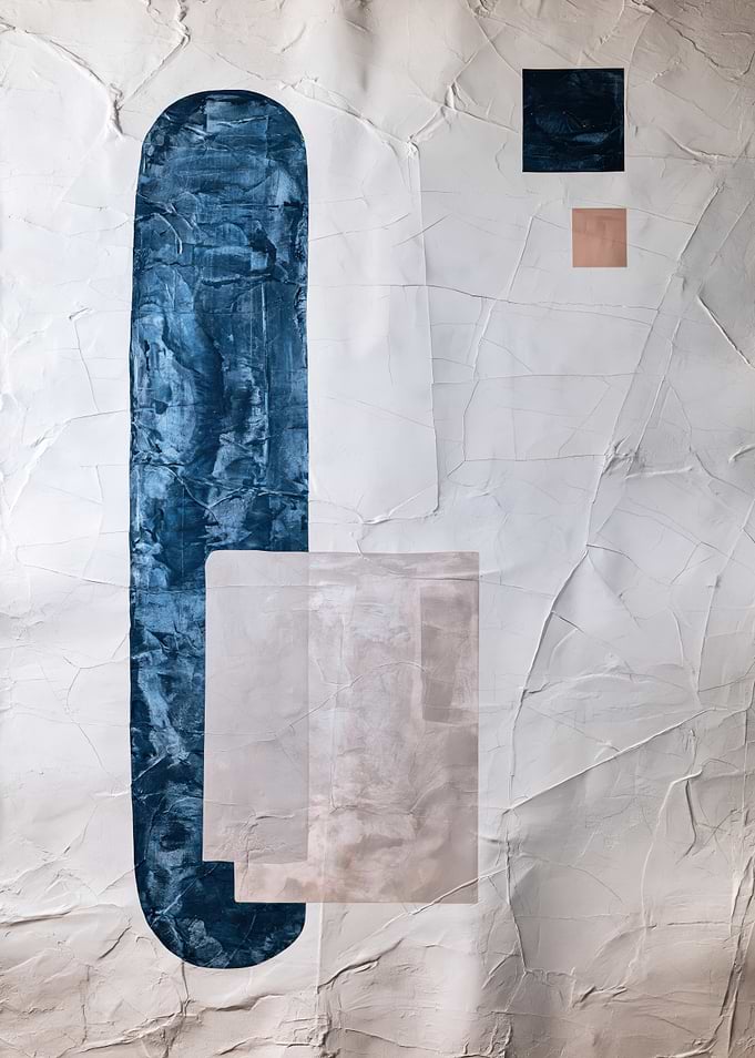 Abstract textured art with geometric shapes