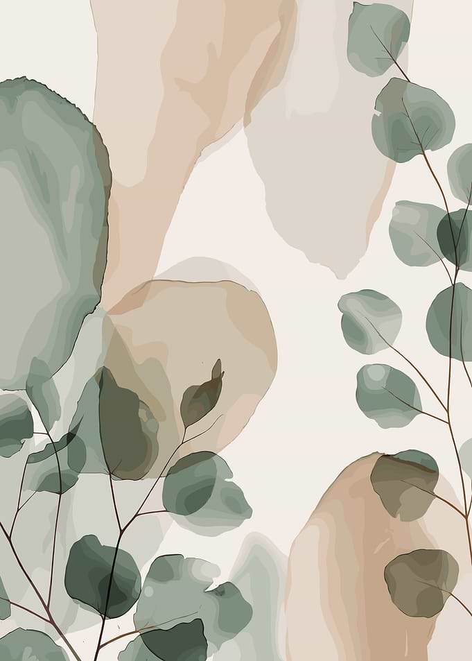 Abstract Eucalyptus Botanical Art