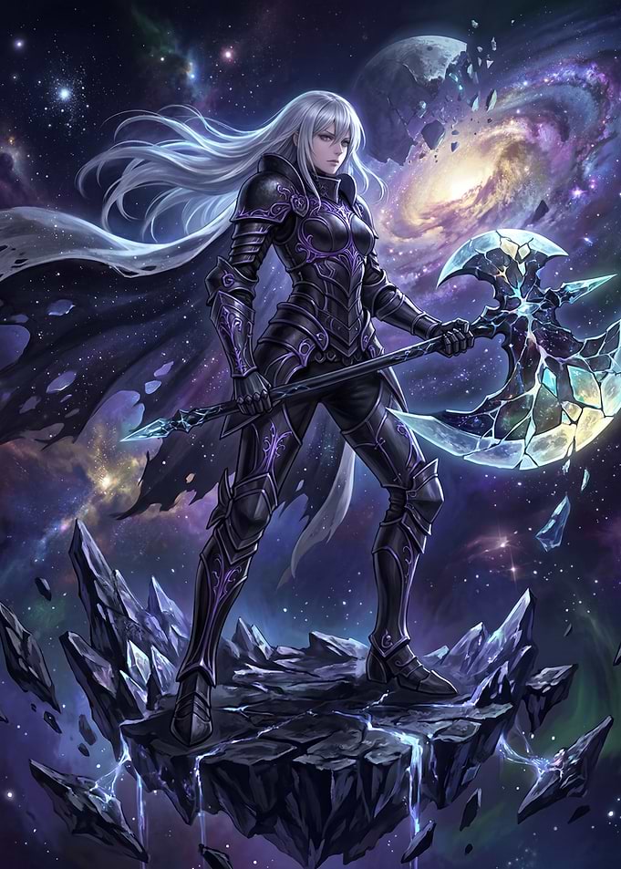 Cosmic Warrior with Crystal Axe