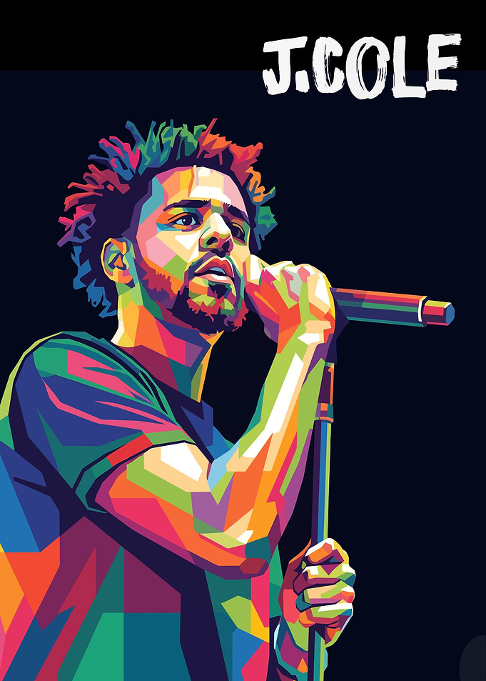 J. Cole Pop Art Portrait