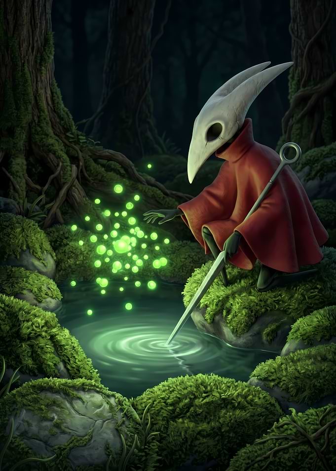 Hornet Interacting with Light Orbs