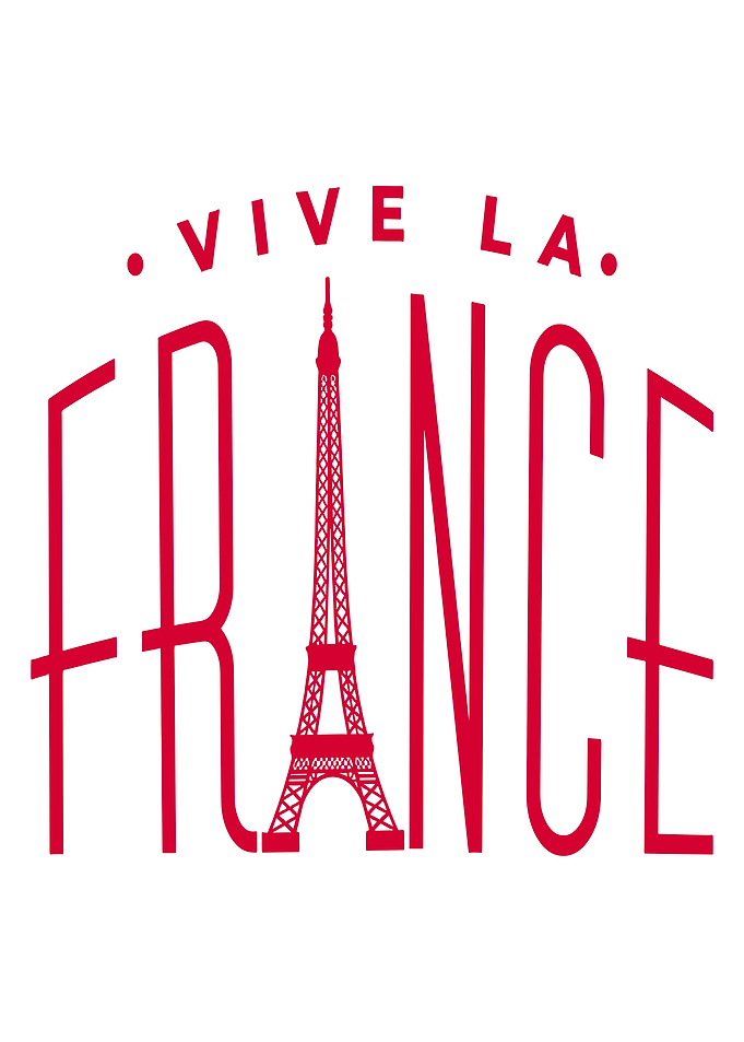 Vive La France Eiffel Tower Text Art