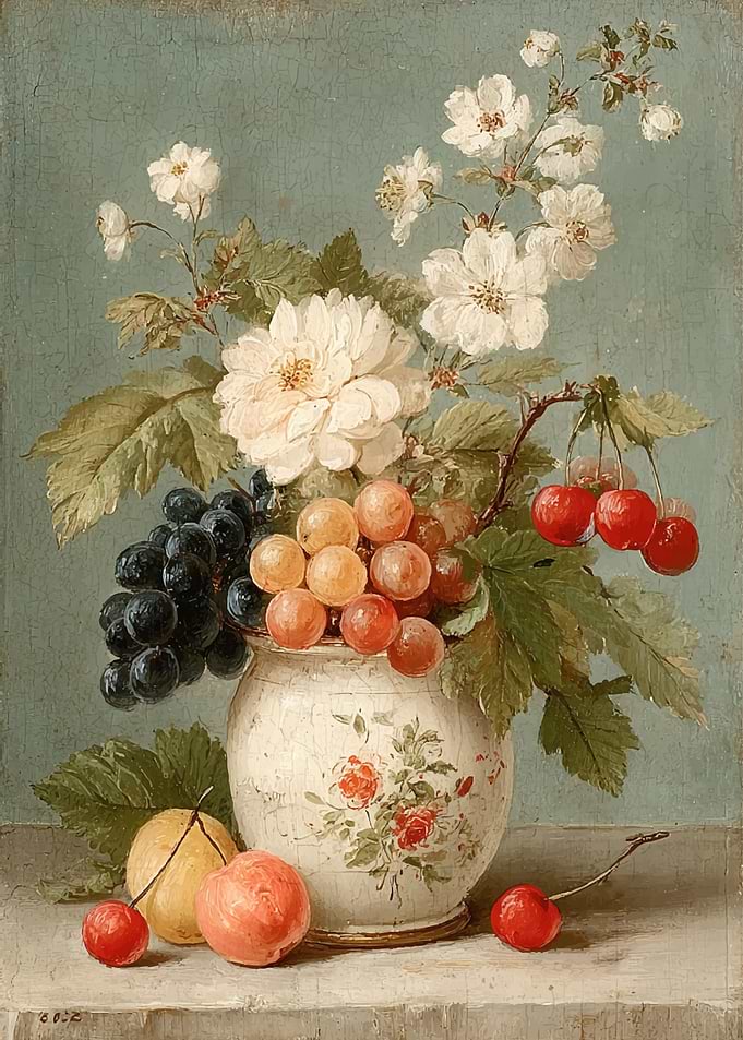 Still Life with Fruit and Flowers