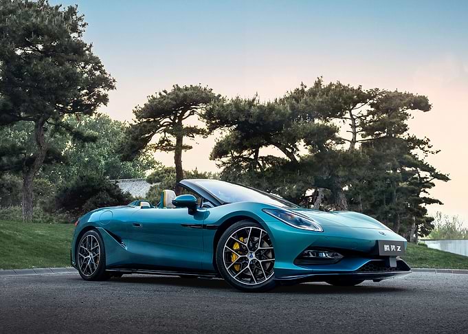 Teal Convertible Sports Car