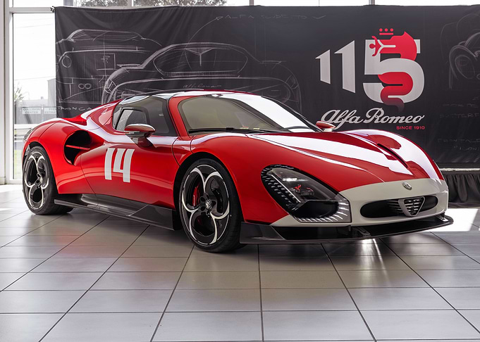 Red Alfa Romeo Sports Car