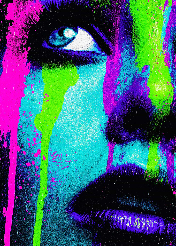 Close Up Face Paint Splatter