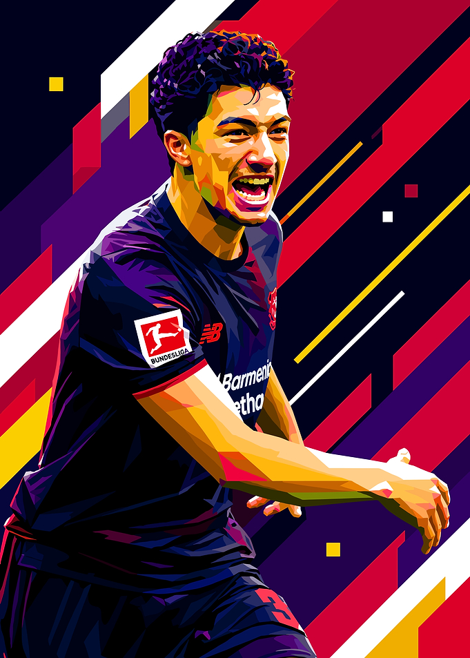 Football Player in Pop Art Style