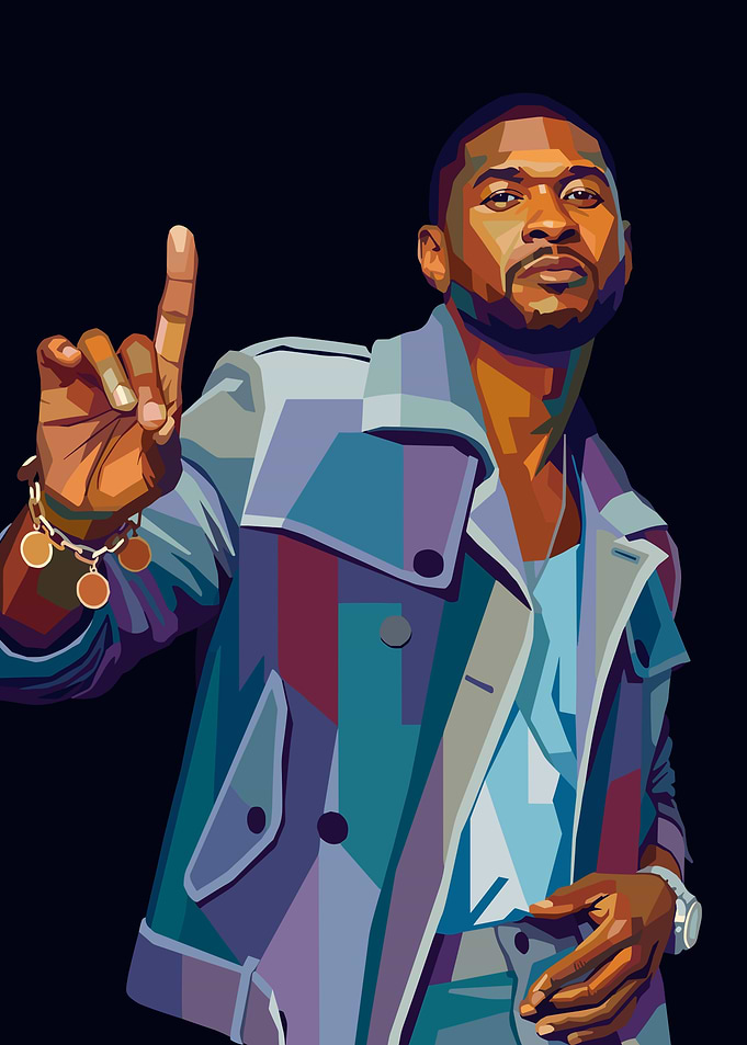 Usher Pop Art Portrait