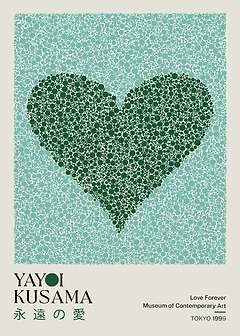 Yayoi Kusama Heart Poster