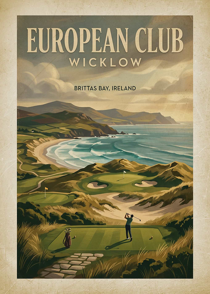 European Club Wicklow Golf Poster