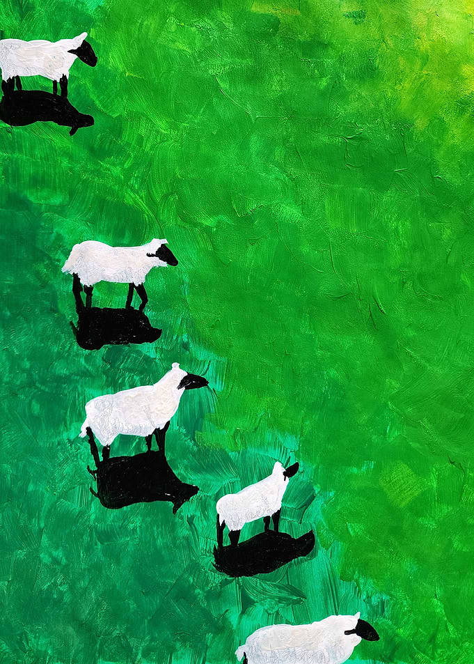 Sheep in a Green Field