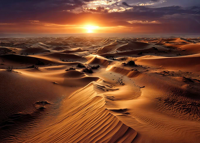 Desert Dunes at Sunset