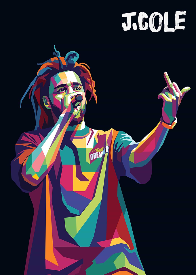 J. Cole Pop Art Portrait