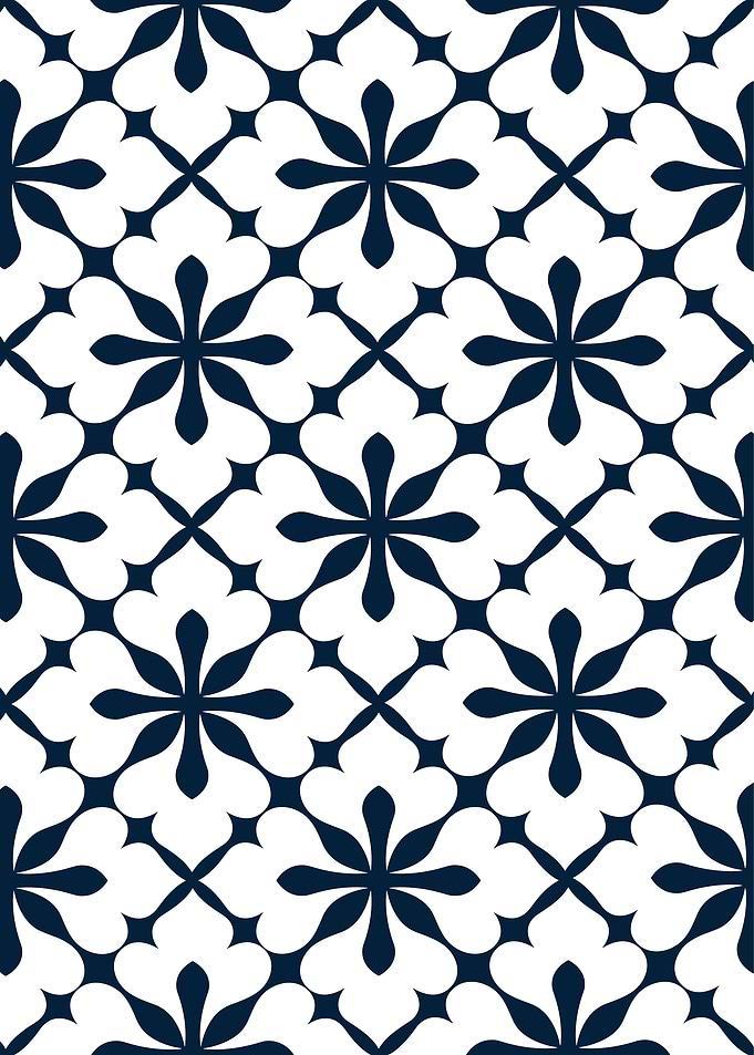 Navy Blue Floral Pattern