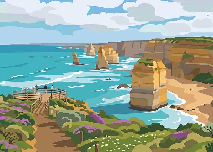 Twelve Apostles Coastal View