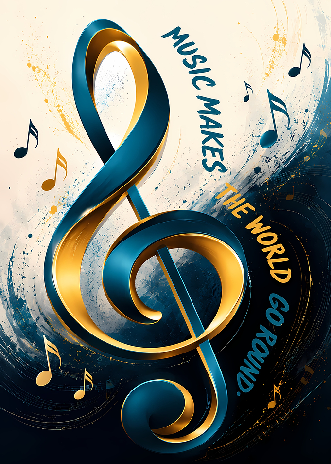 Music Makes the World Go Round Treble Clef
