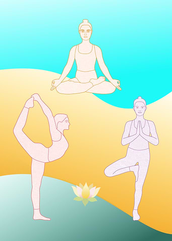 Yoga Poses with Lotus Flower