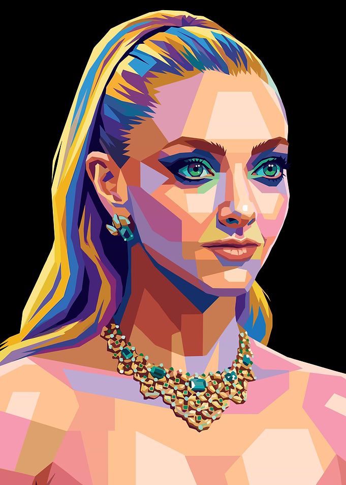 Amanda Seyfried Pop Art Portrait of