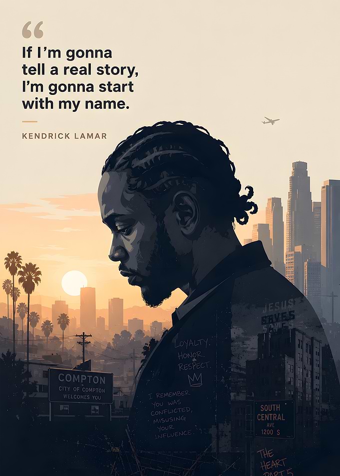 Kendrick Lamar Compton Portrait
