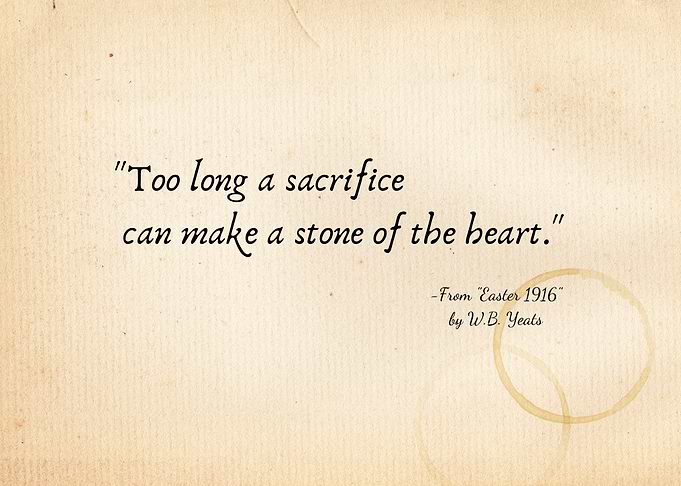 Quote about sacrifice and heart