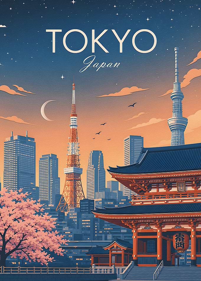 Tokyo Cityscape at Dusk
