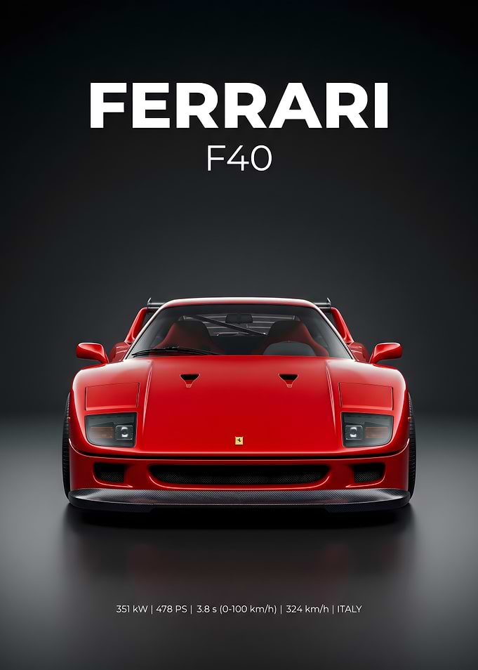 Ferrari F40 Poster