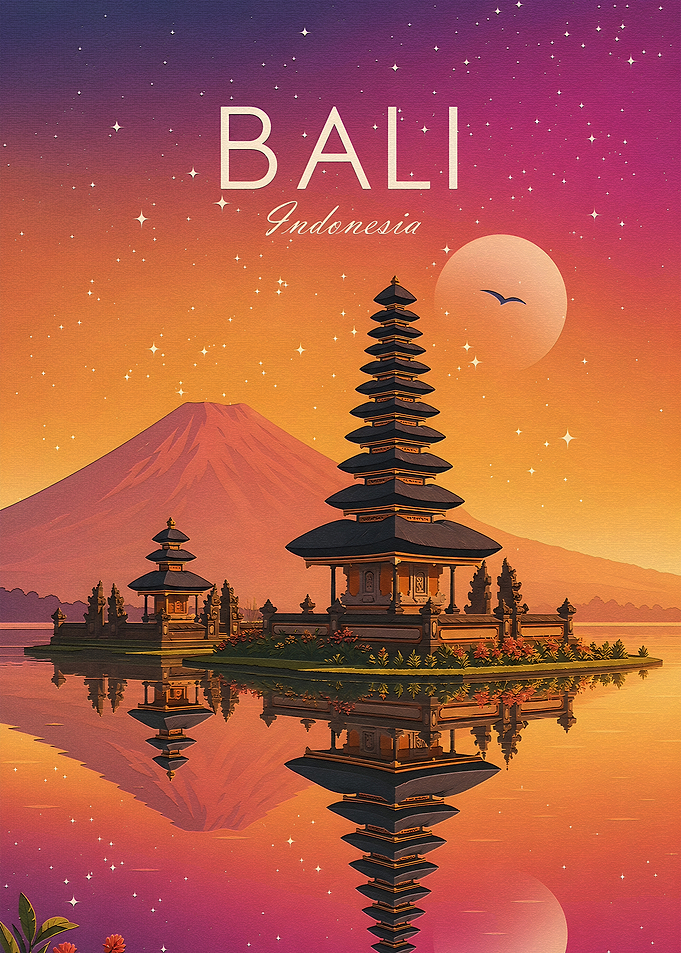 Bali Indonesia Temple Sunset