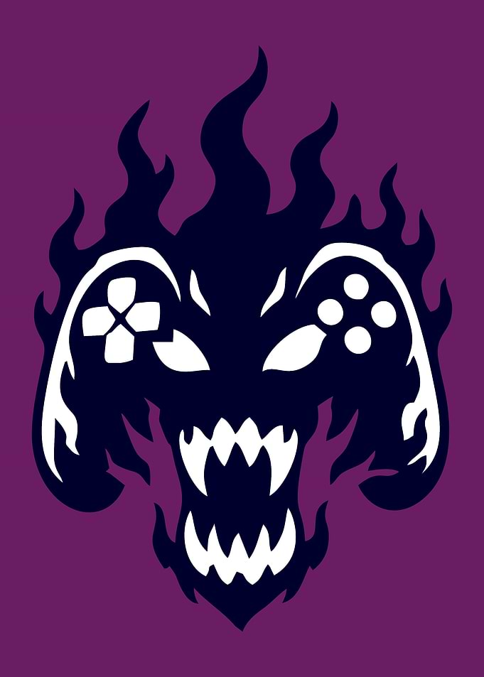 Fiery Gaming Controller Monster