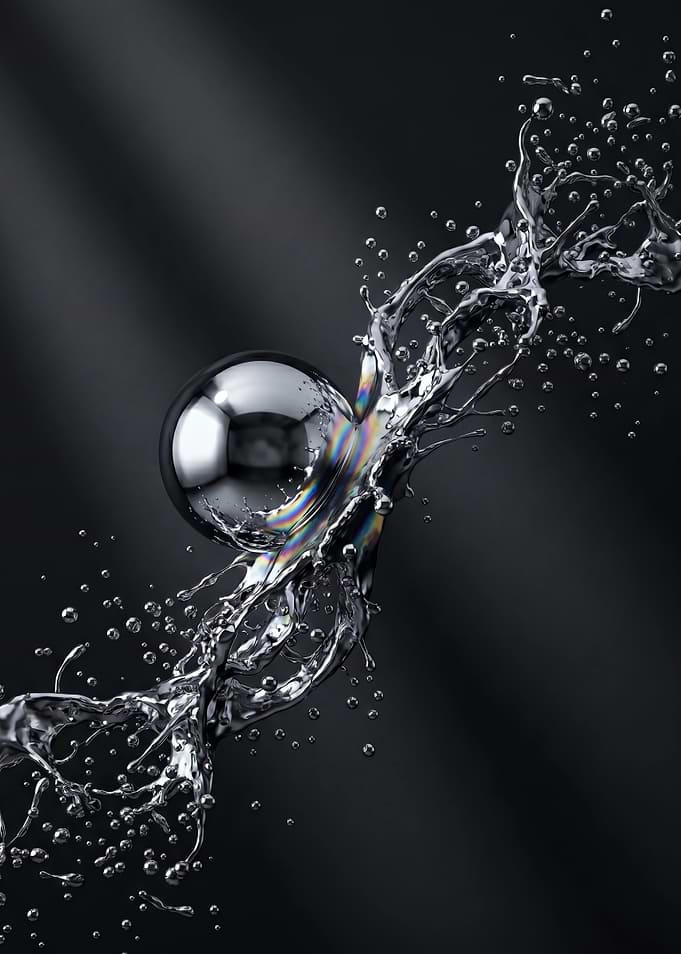 Liquid Metal Sphere Splash