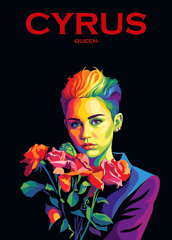 Miley Cyrus Pop Art Portrait