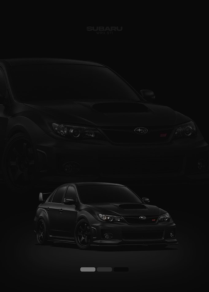 Black Subaru WRX STI poster