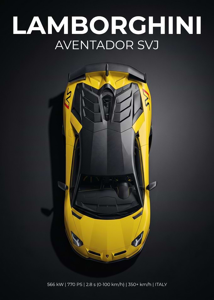 Lamborghini Aventador SVJ Top View