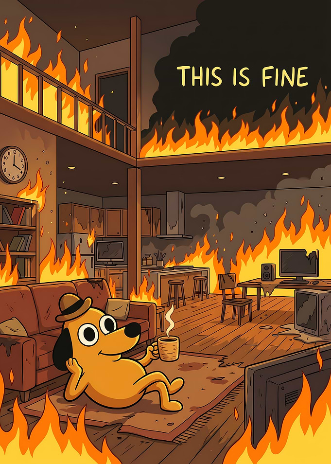 This is Fine Dog in Burning House