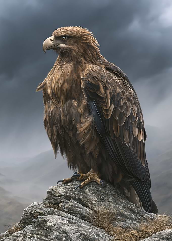 Majestic Eagle Perched on a Rocky Outcrop