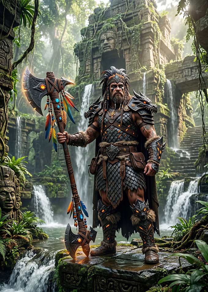 Jungle Warrior with Axe