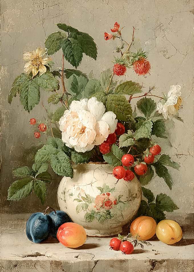 Still Life with Flowers and Fruit