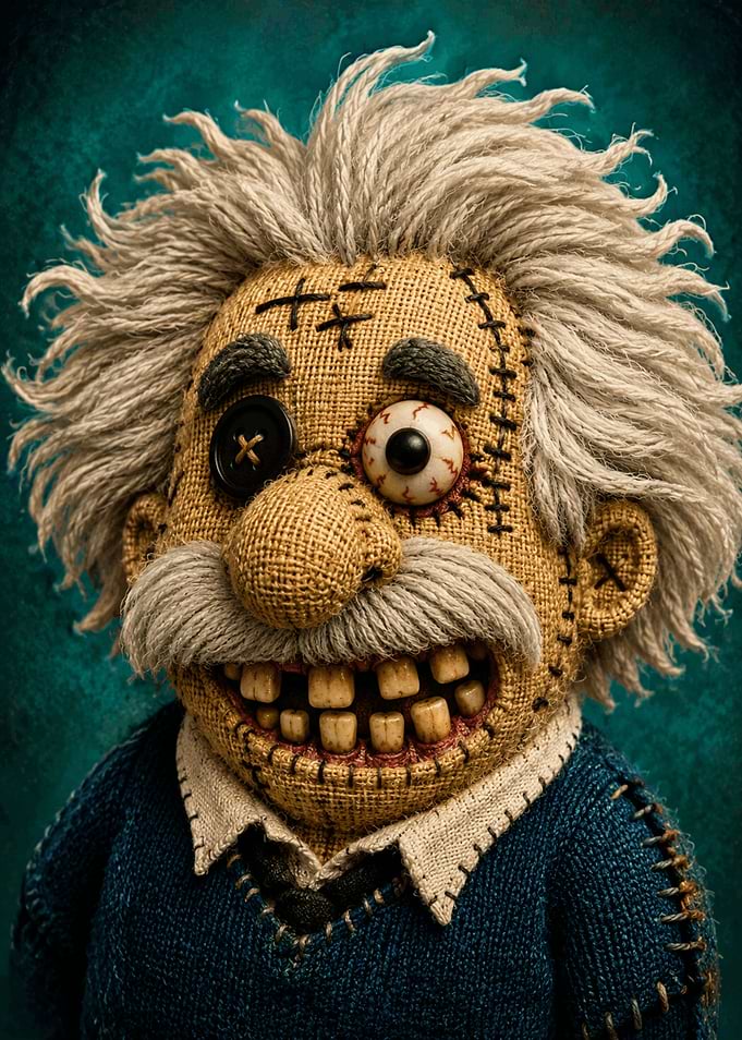 Frankenstein-style Einstein Doll