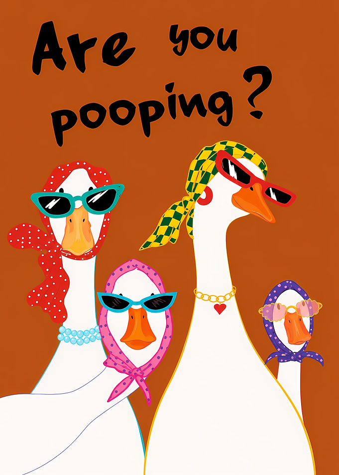 Funny Geese Fashionistas