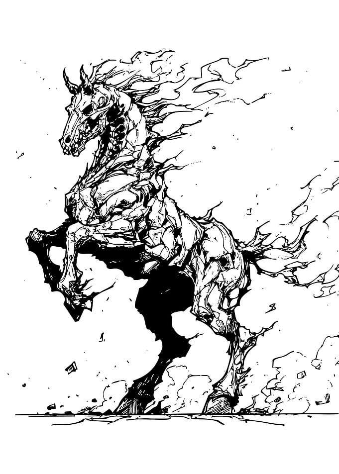 Demonic Horse Illustration