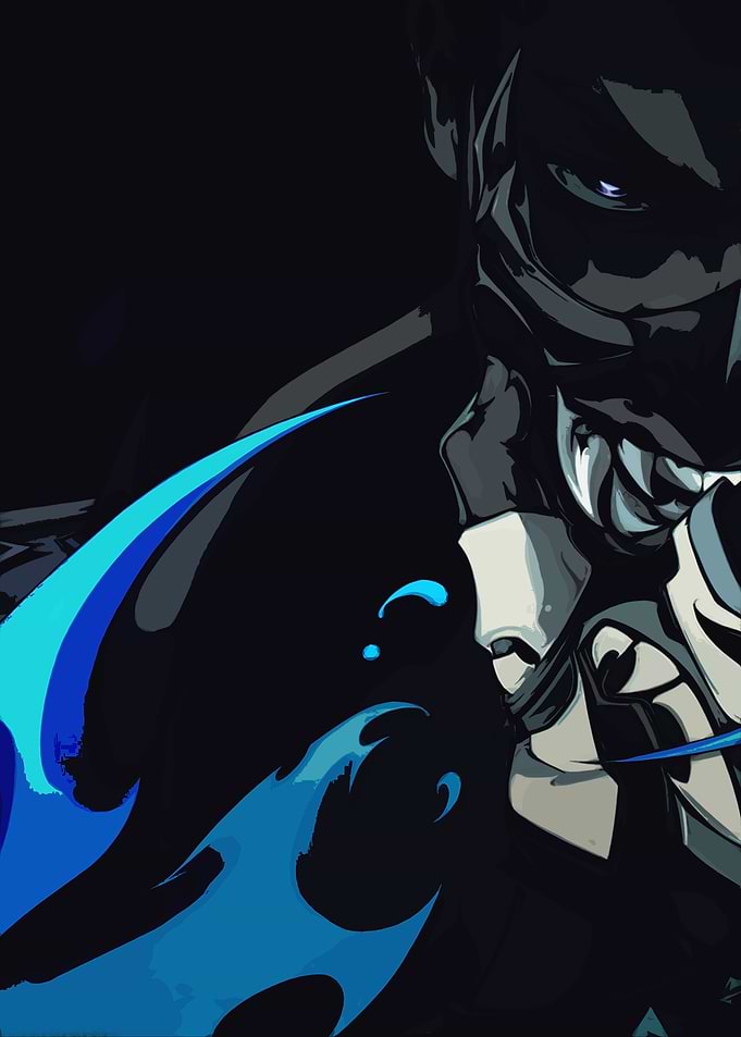 Demon with Blue Flames