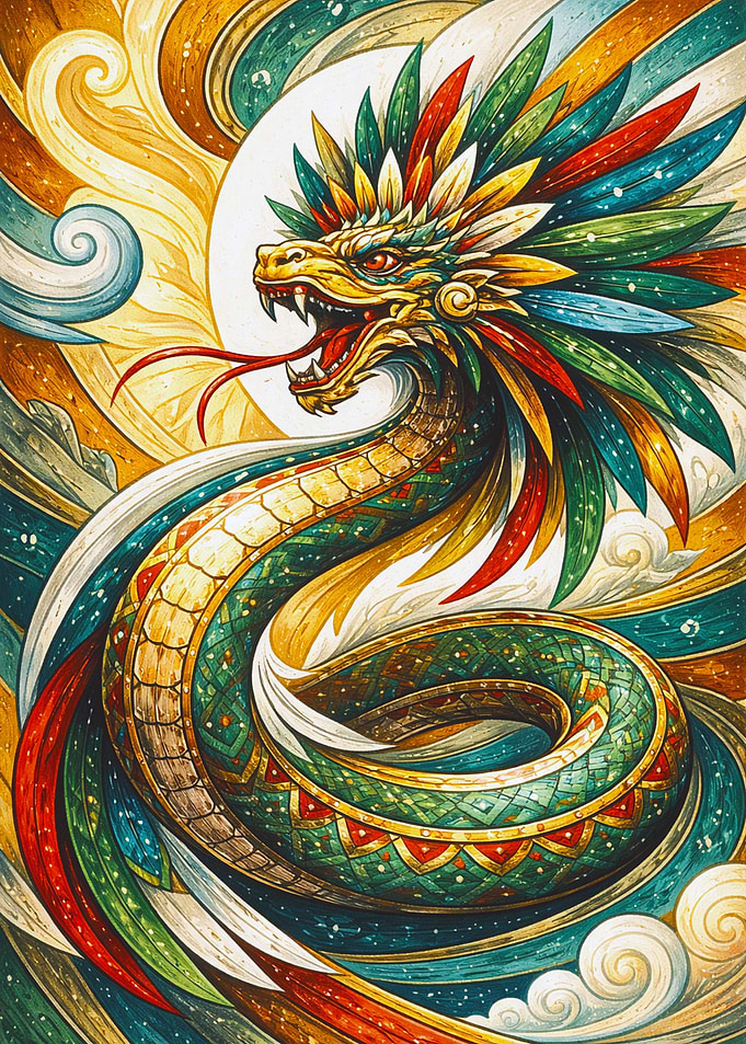 Feathered Serpent God Quetzalcoatl