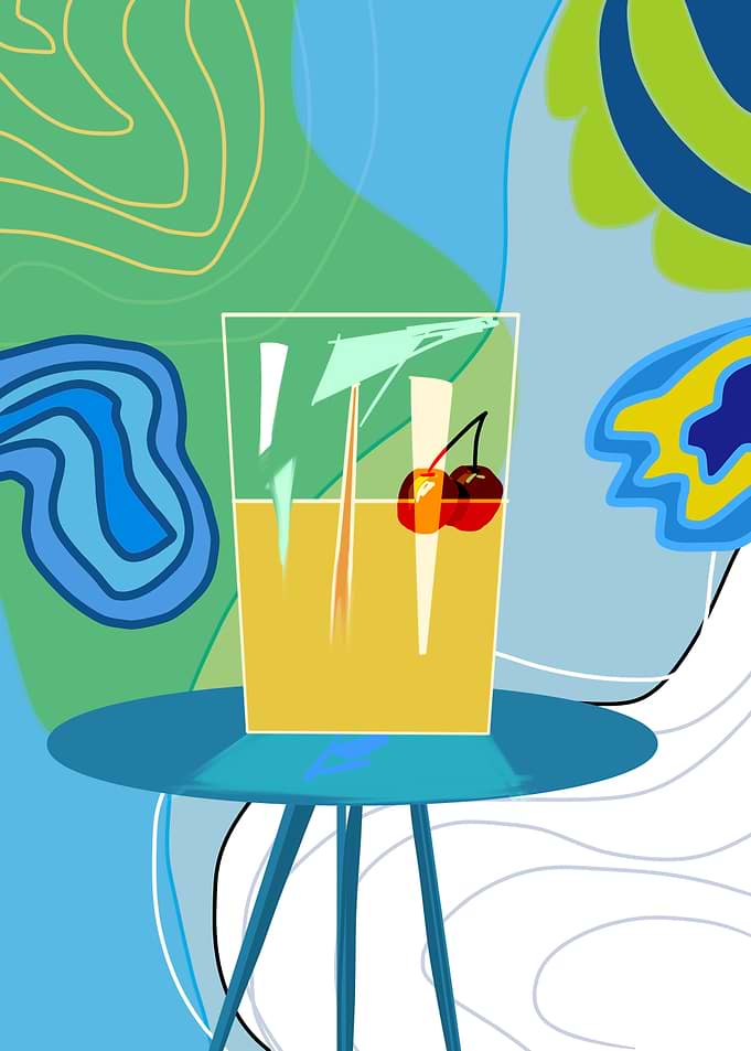 Lemonade and cherry