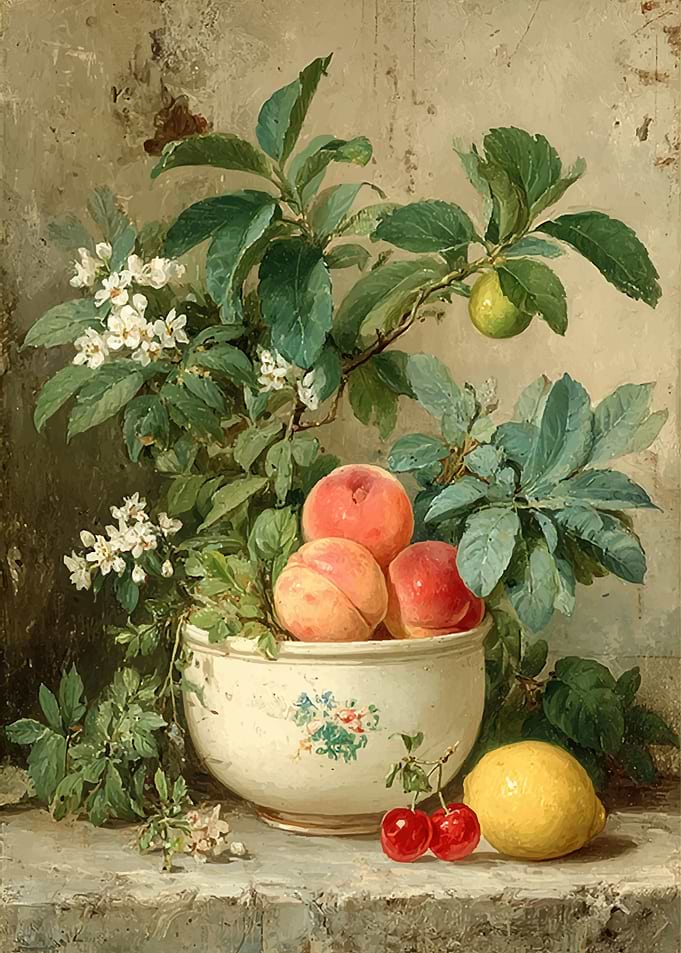 Still Life with Fruits and Flowers