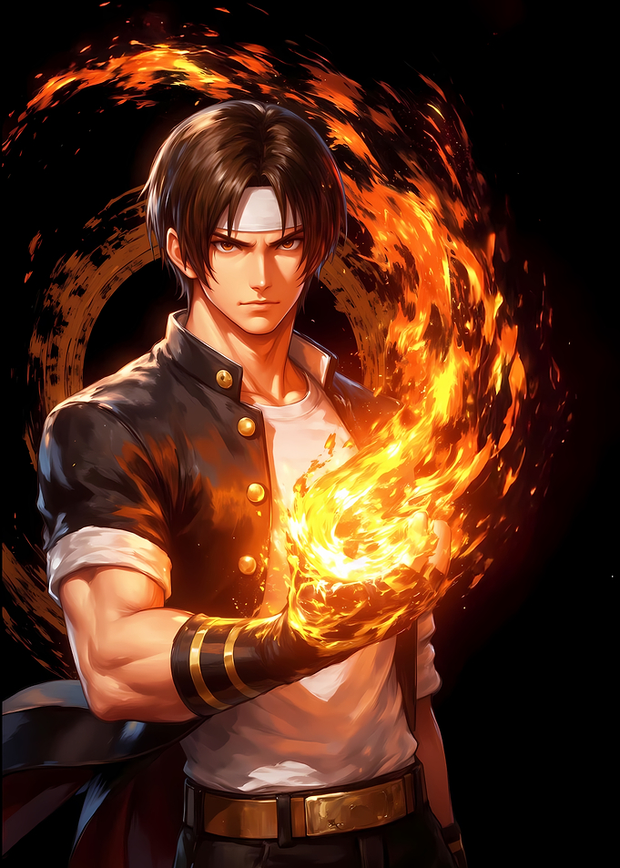Kyo Kusanagi with Fire