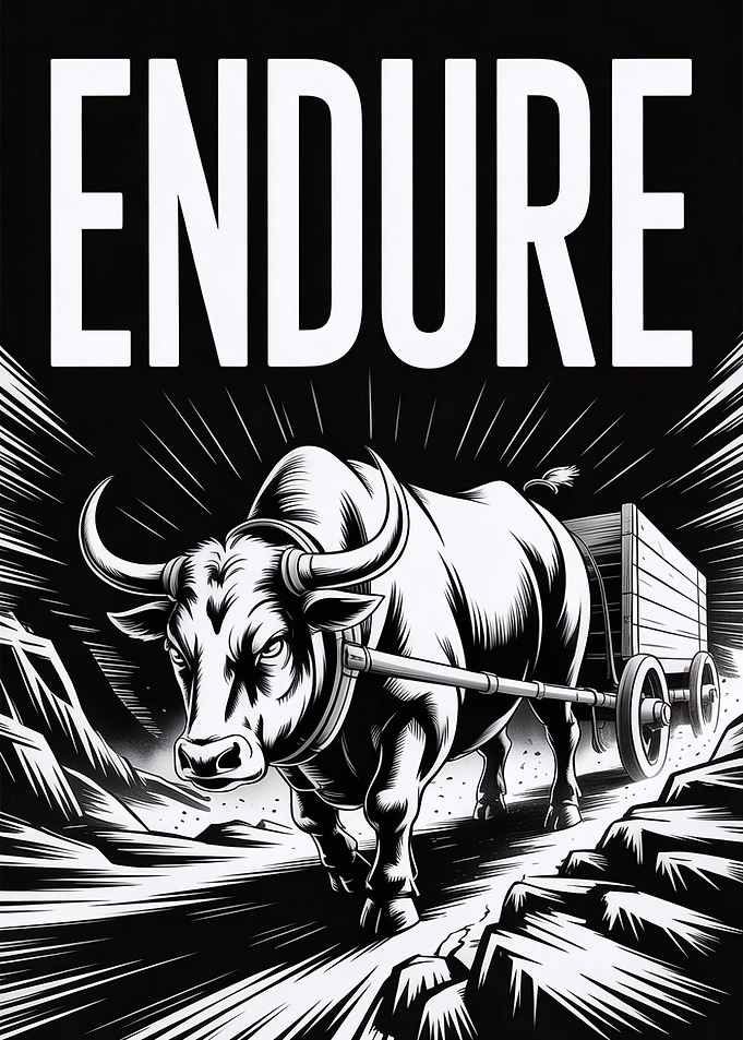 Endure Bull Pulling Cart